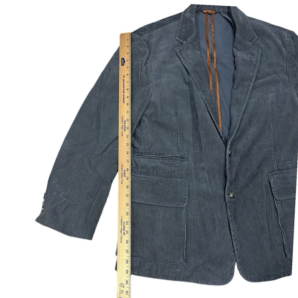 J Peterman Men's Size 46 Gray Sport Coat Corduroy Blazer Jacket Heavy J. Grey - Picture 7 of 11